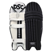 DSC Pro X Batting Leg Guard Black - front view