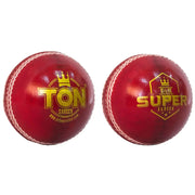 SS TON Super Cricket Leather Ball Red
