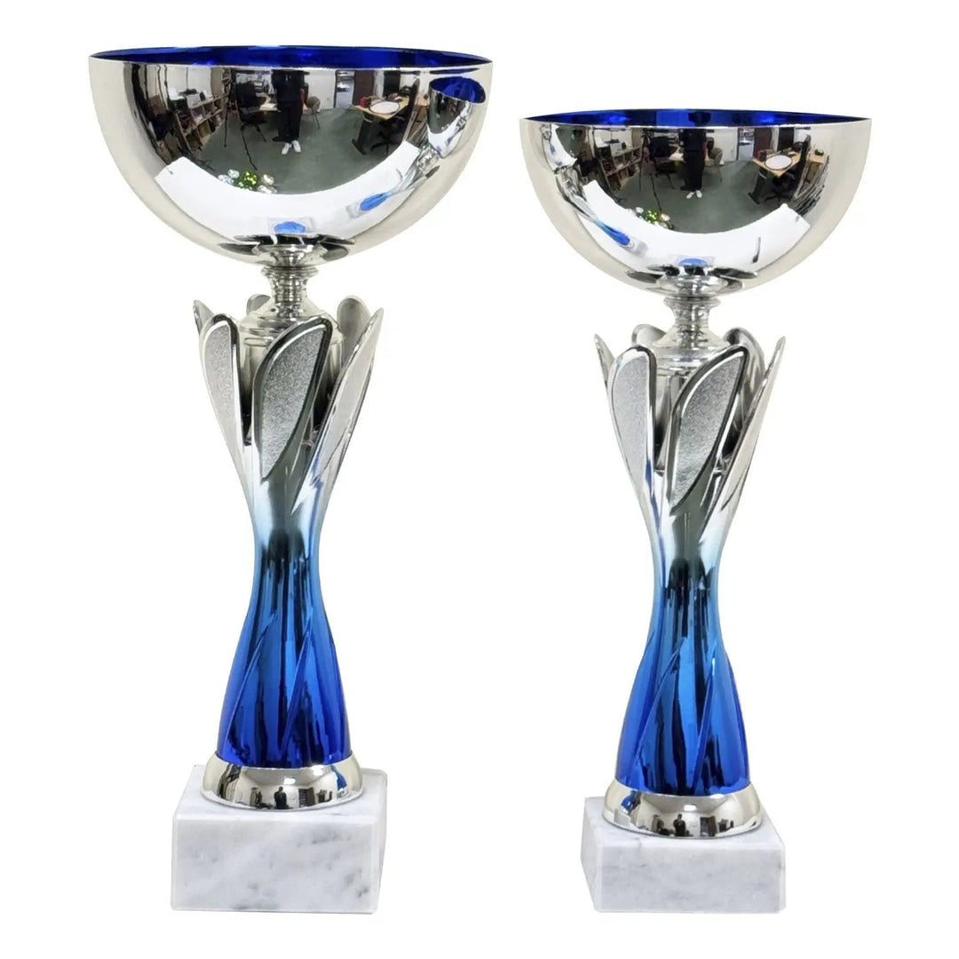 Rio Vista Silver & Blue Metal Bowl Trophy Cup - Cricket shop italy