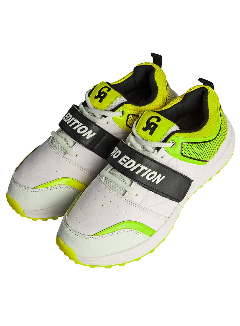 CA Pro Edition Cricket Shoes White/Yellow - Cricket shop italy