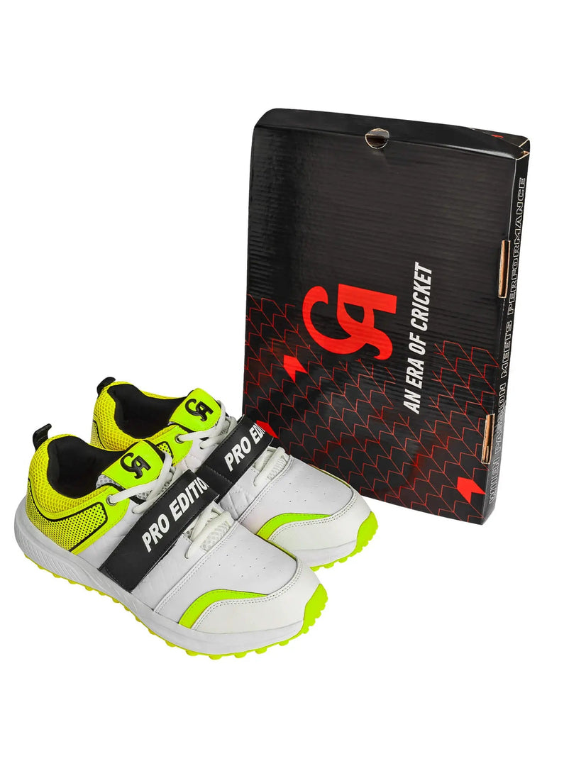 CA Pro Edition Cricket Shoes White/Yellow - Cricket shop italy