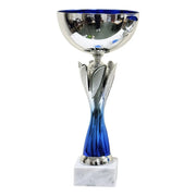 Rio Vista Silver & Blue Metal Bowl Trophy Cup - Cricket shop italy