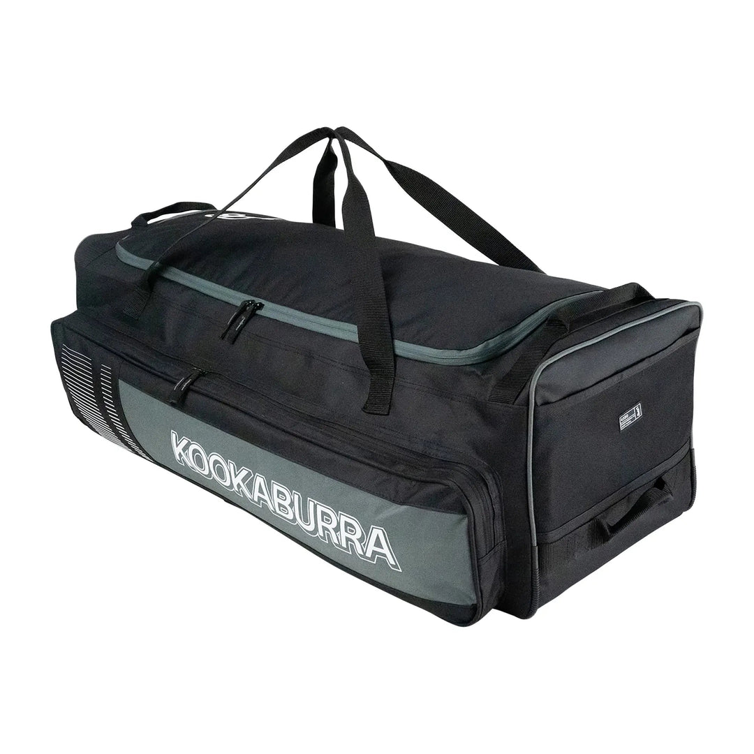 Kookaburra 4500 Wheelie Bag Black/Neon Grey - Cricket shop italy