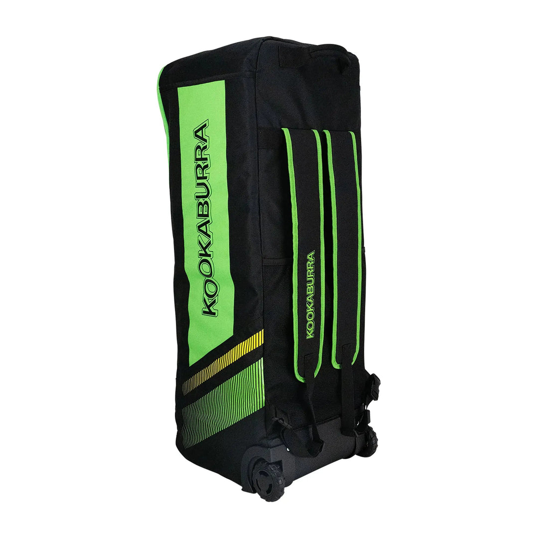 Kookaburra WD4000 Wheelie Duffle Bag Black/Green - Cricket shop italy