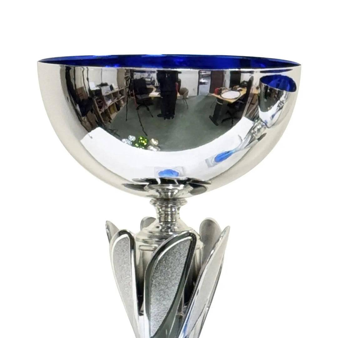 Rio Vista Silver & Blue Metal Bowl Trophy Cup - Cricket shop italy