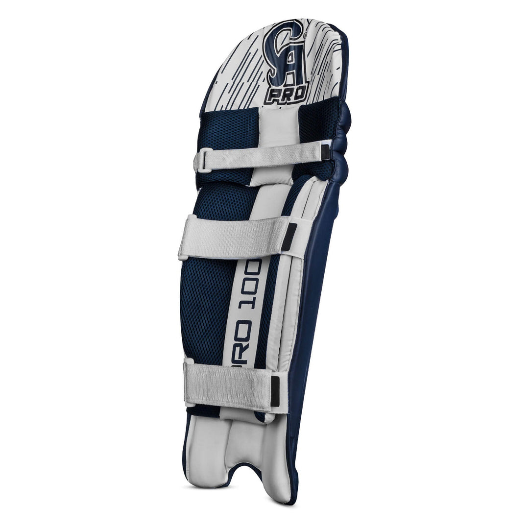 CA Pro 10000 Batting Pads Navy - strap detail