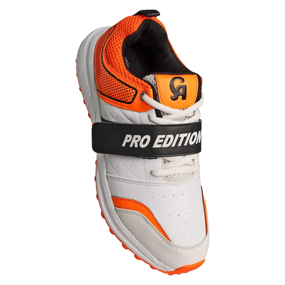 CA Pro Edition Cricket Shoes White/Orange CA