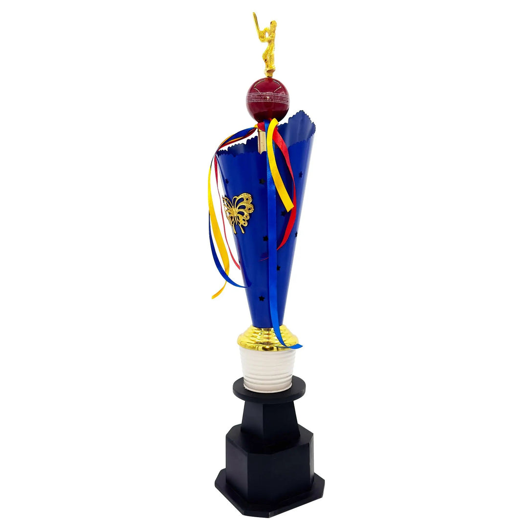 Crown's Blue And Gold Butterfly Streak Trophy - Cricket shop italy