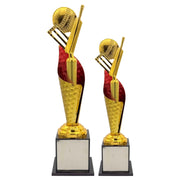 Crystal Gold Cricket Trophy