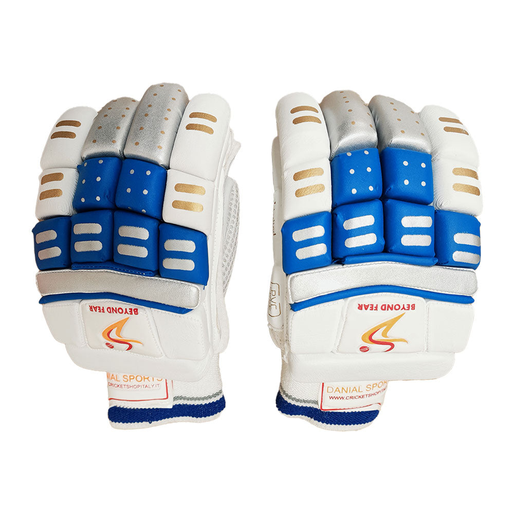 DS D 1.0 Batting Gloves Youth (Silver/Blue)