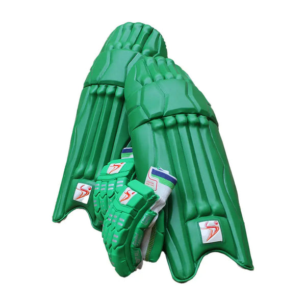 DS Green Cricket Pads & Gloves Set DS Sports