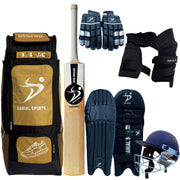 DS T/20 Cricket Set Navy Youth - full kit with yellow bag