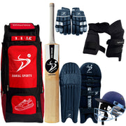 DS T/20 Cricket Set Navy Youth - full kit with red bag