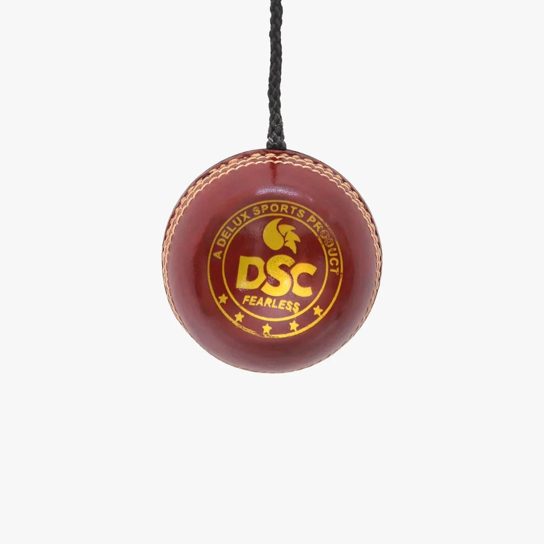 DSC Hanging Leather Ball - rope detail
