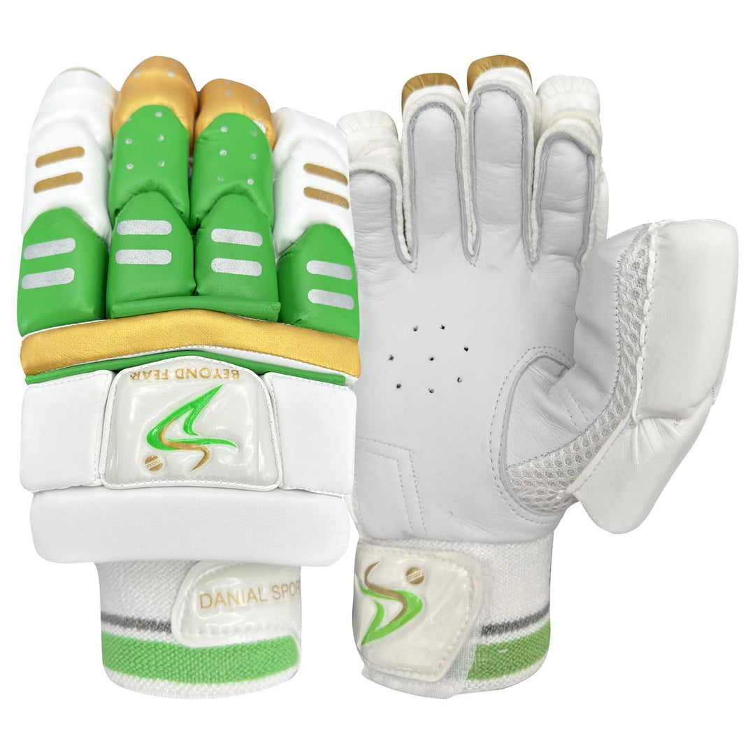 DS Cricket Batting Gloves Green/Gold