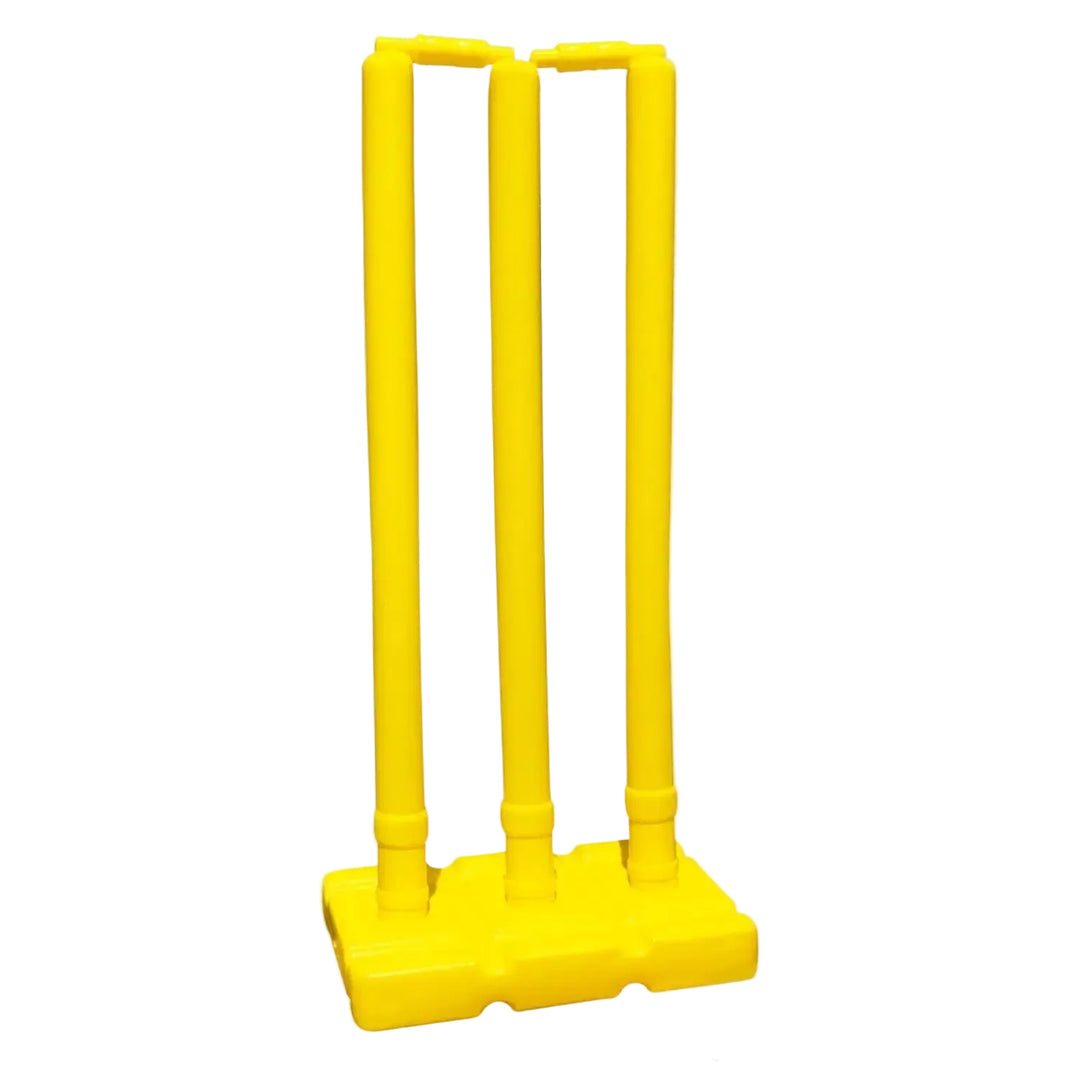 Plastic Cricket Stump Wicket Set (Yellow) DS Sports