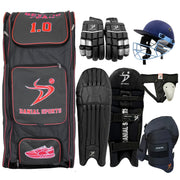 Set de bateo de cricket DS para mujer, negro
