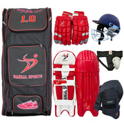 Set de bateo de cricket DS para mujer, rojo