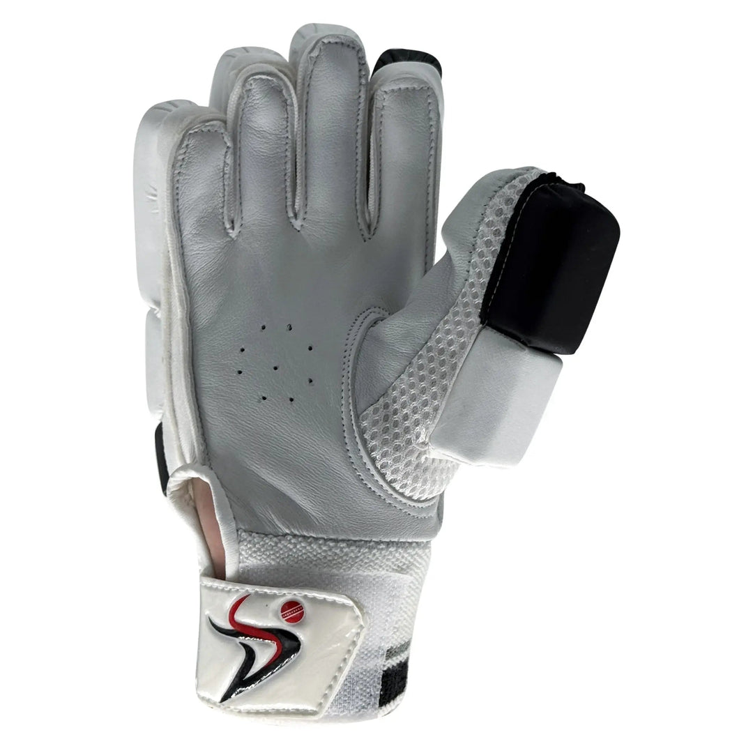 DS 1.3 Junior Batting Gloves White/Black - Cricket shop italy