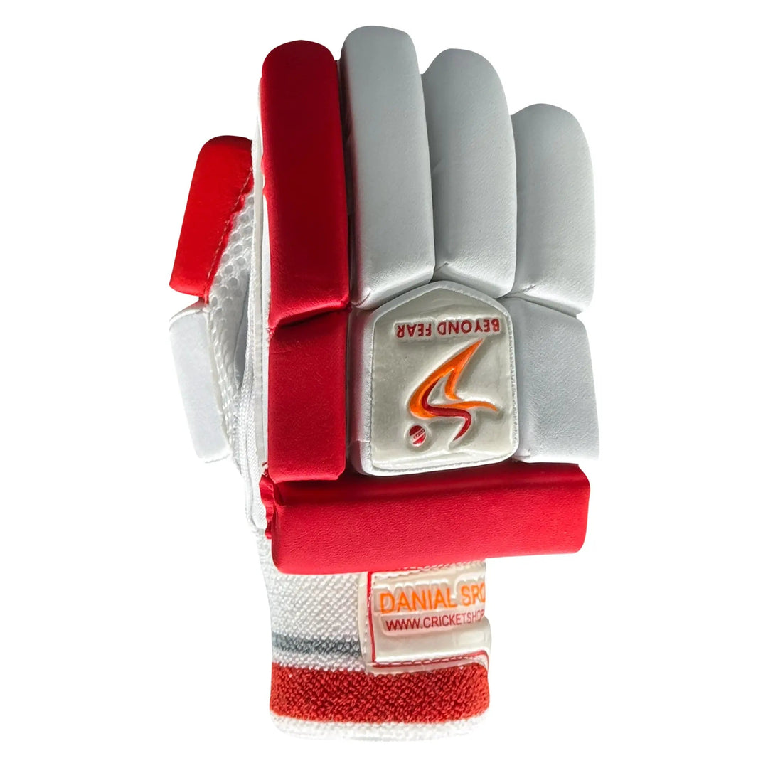DS 1.3 Junior Batting Gloves White/Red - Cricket shop italy