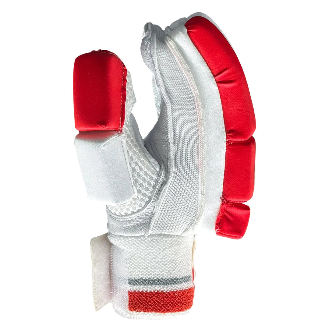 DS 1.3 Junior Batting Gloves White/Red - Cricket shop italy