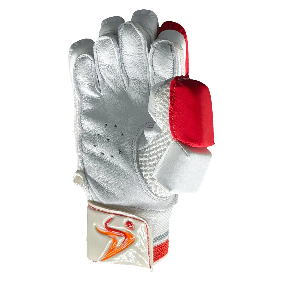 DS 1.3 Junior Batting Gloves White/Red - Cricket shop italy