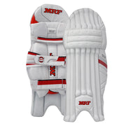 MRF Genius Grand Batting Pads White - front view
