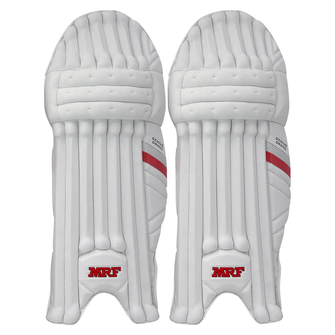 MRF Genius Grand Batting Pads White - side view