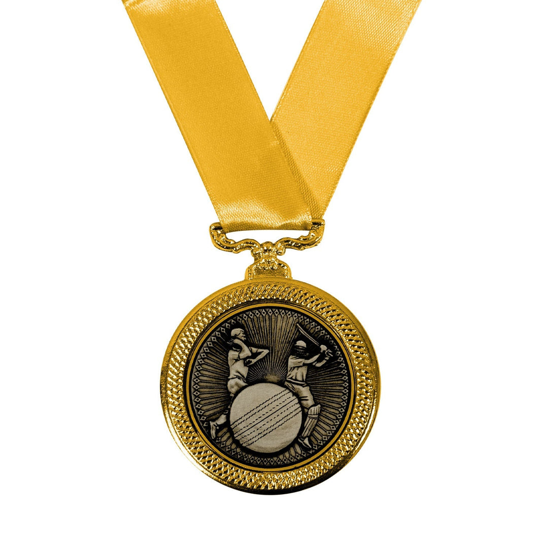 Deluxe Cricket Medal 6cm