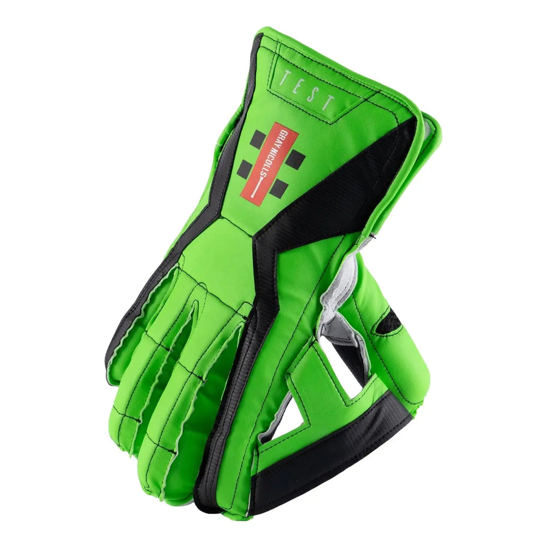Gray Nicolls Test Green WicketKeeping Gloves - Cricket shop italy
