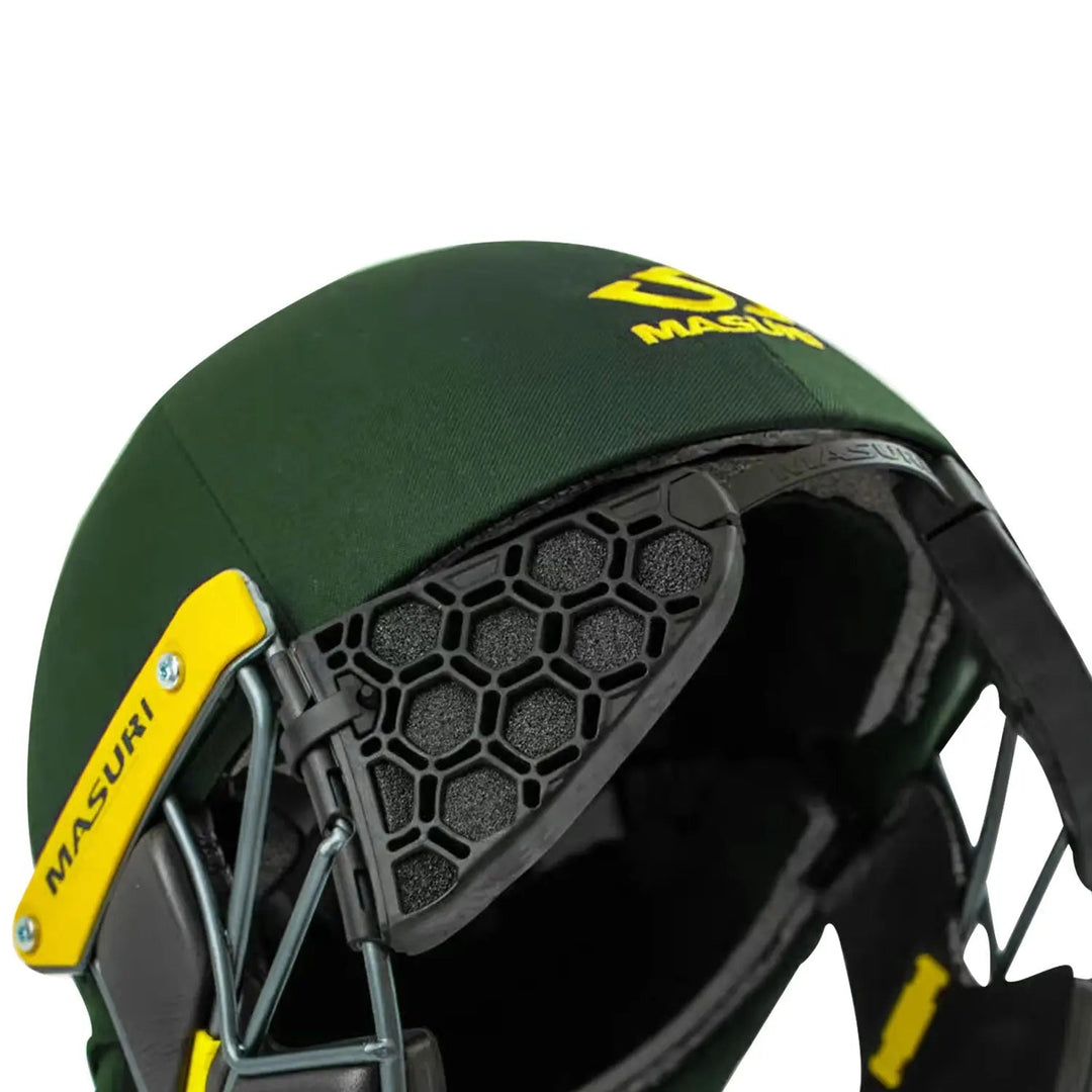 Masuri E Line Steel Cricket Helmet Green Masuri
