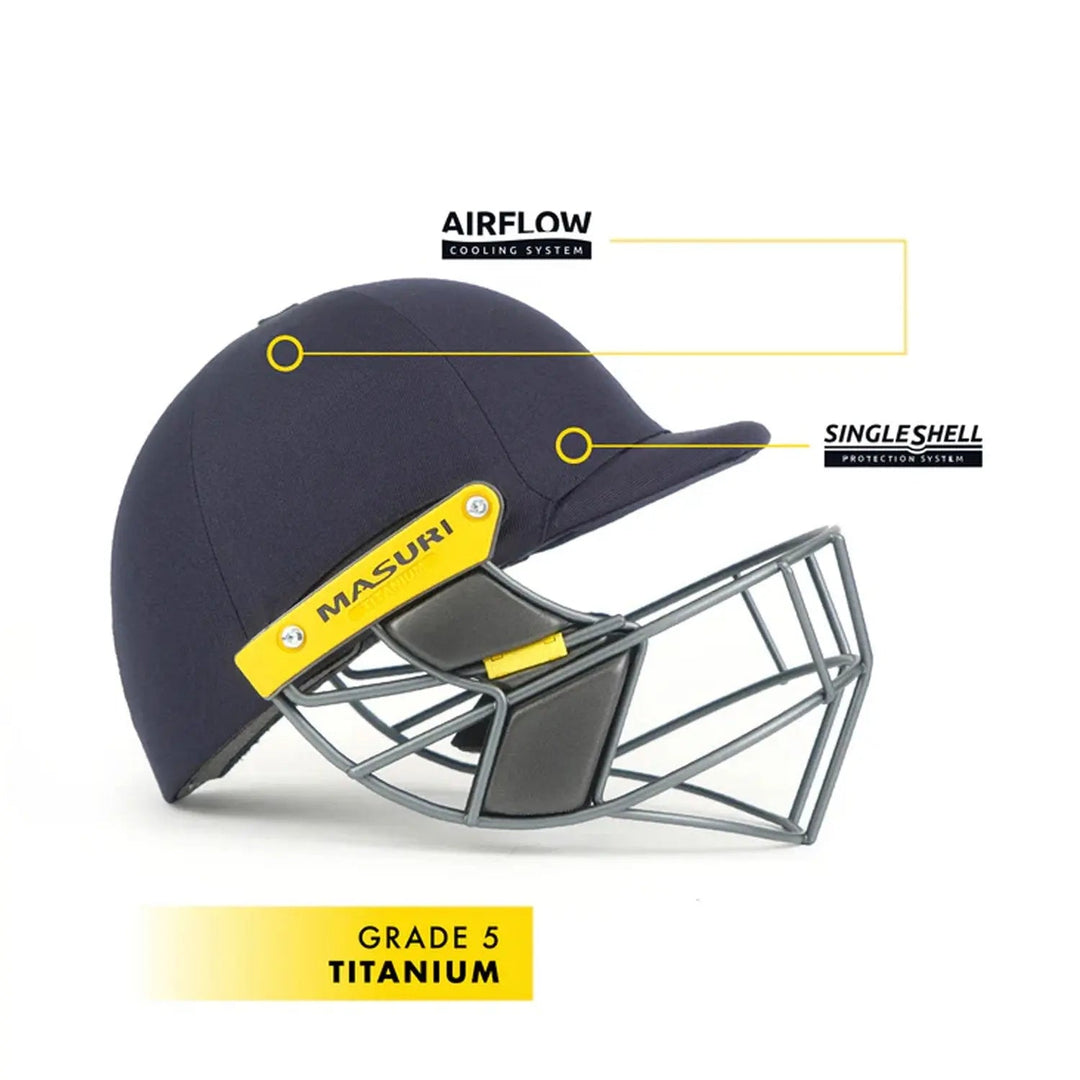 Masuri T Line Titanium Cricket Helmet Navy Masuri