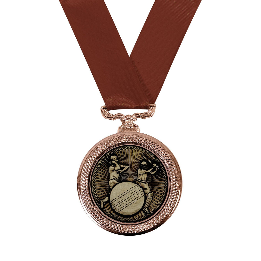 Deluxe Cricket Medal 6cm