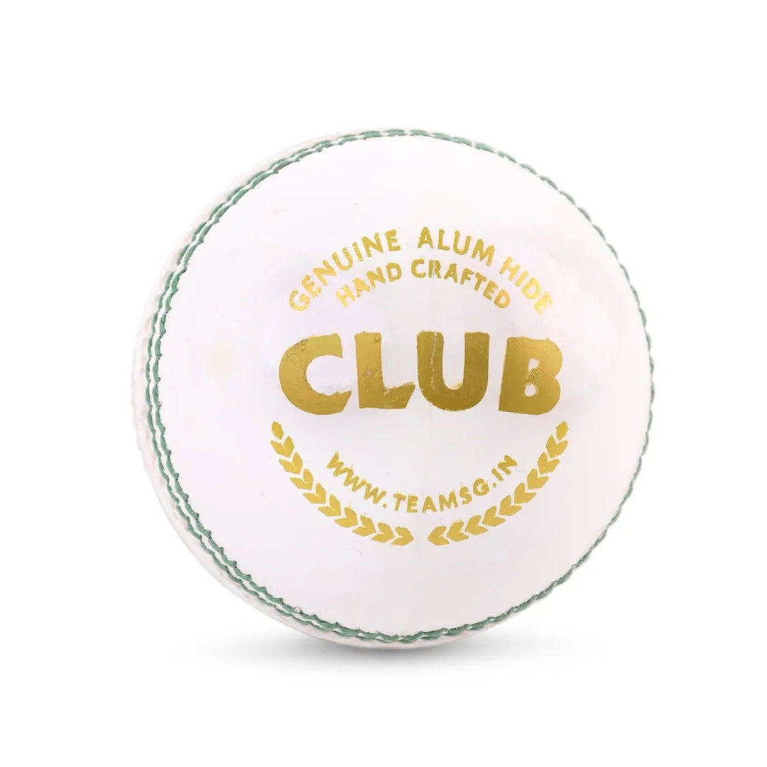 SG Club Cricket Leather Ball White