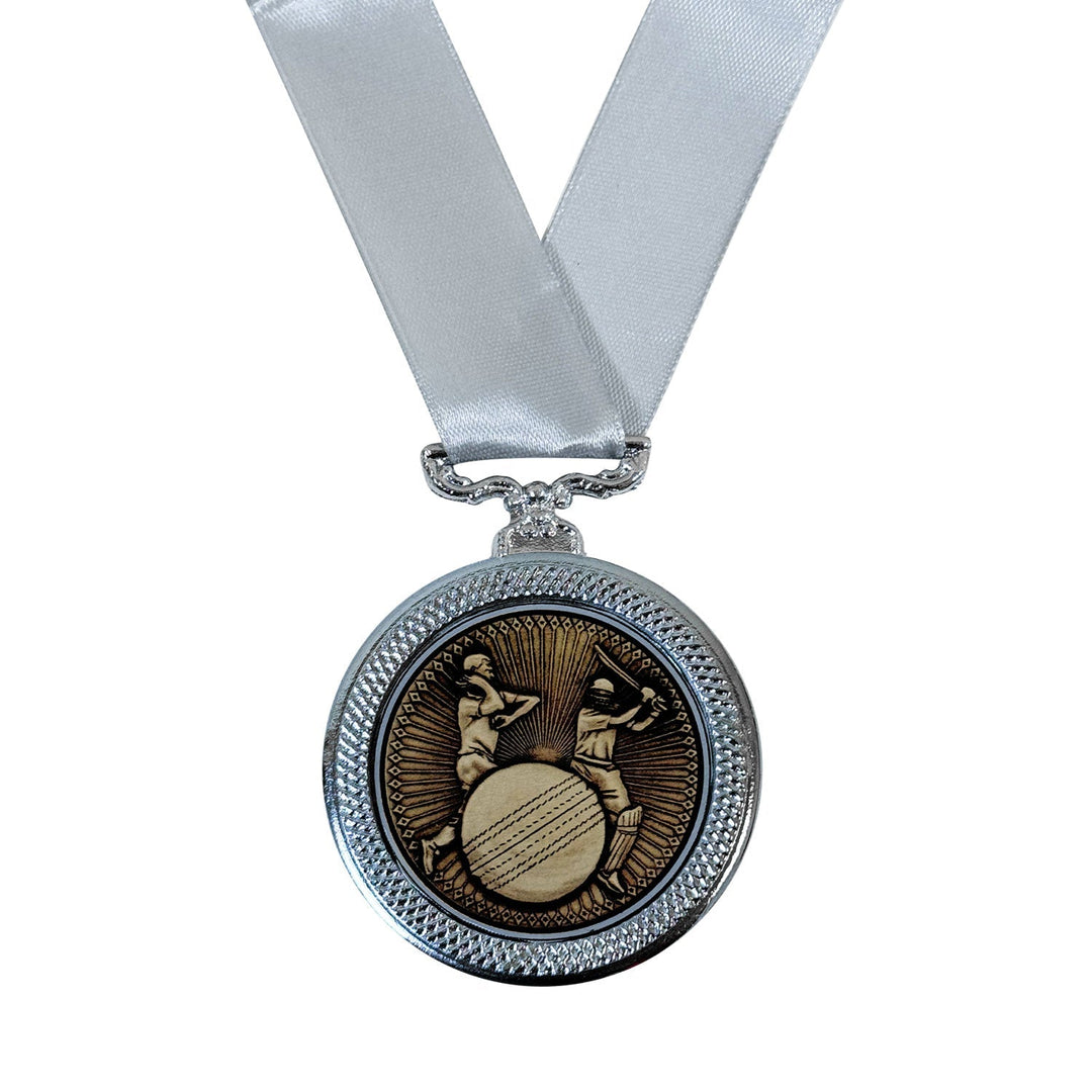 Deluxe Cricket Medal 6cm