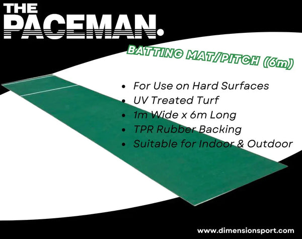 Paceman Batting Mat 6m - rolled out
