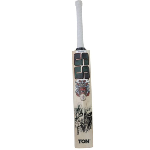 SS Devils Bat Green Kashmir Willow Cricket Bat - front profile