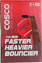 Cosco Tuff Cricket Heavy Tennis Ball Red (6 Balls Pack)